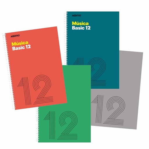 [8428318012140] Basic 12 Cuaderno Pentagramas Additio