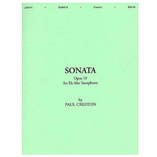 [5020679576182] Sonata Opus:19 Paul Creston Saxo Alto